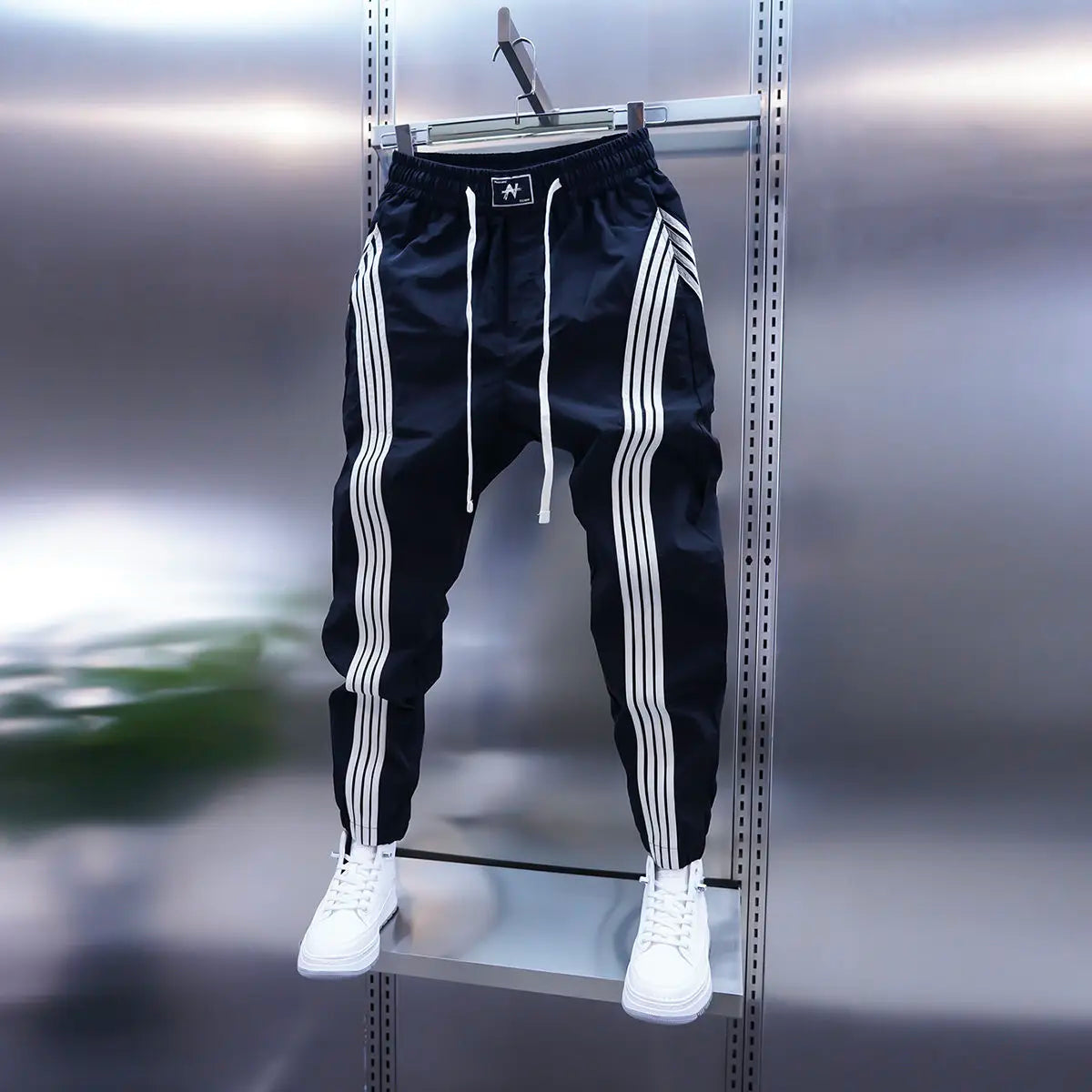 LAURENT MONACO | PANTALON DE YOGA SPORTIF À RAYURES DÉCONTRACTÉ