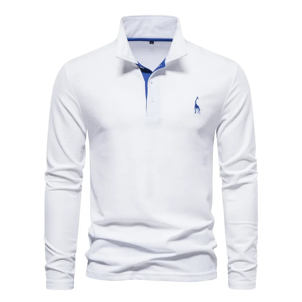 LAURENT MONACO | T-SHIRT À MANCHES LONGUES ET COL POUR HOMMES