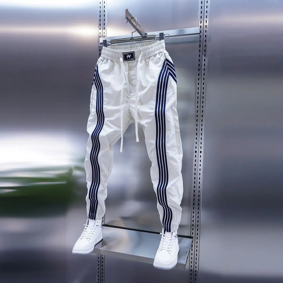 LAURENT MONACO | PANTALON DE YOGA SPORTIF À RAYURES DÉCONTRACTÉ