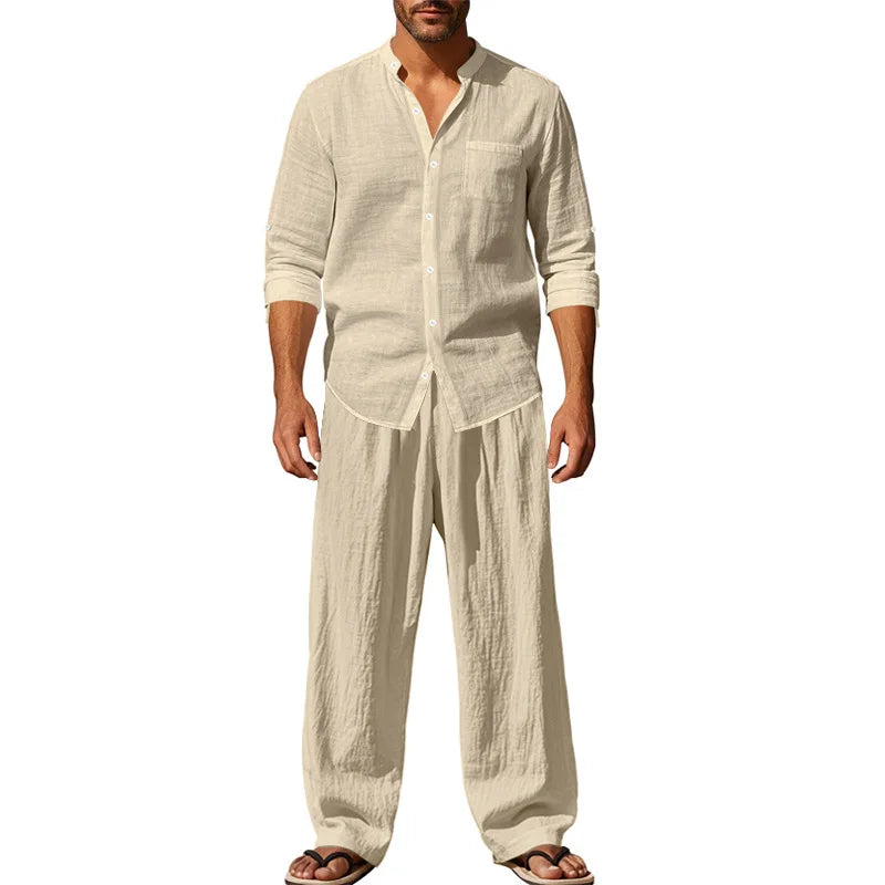 LAURENT MONACO | ENSEMBLE EN LIN CLASSIQUE POUR HOMMES