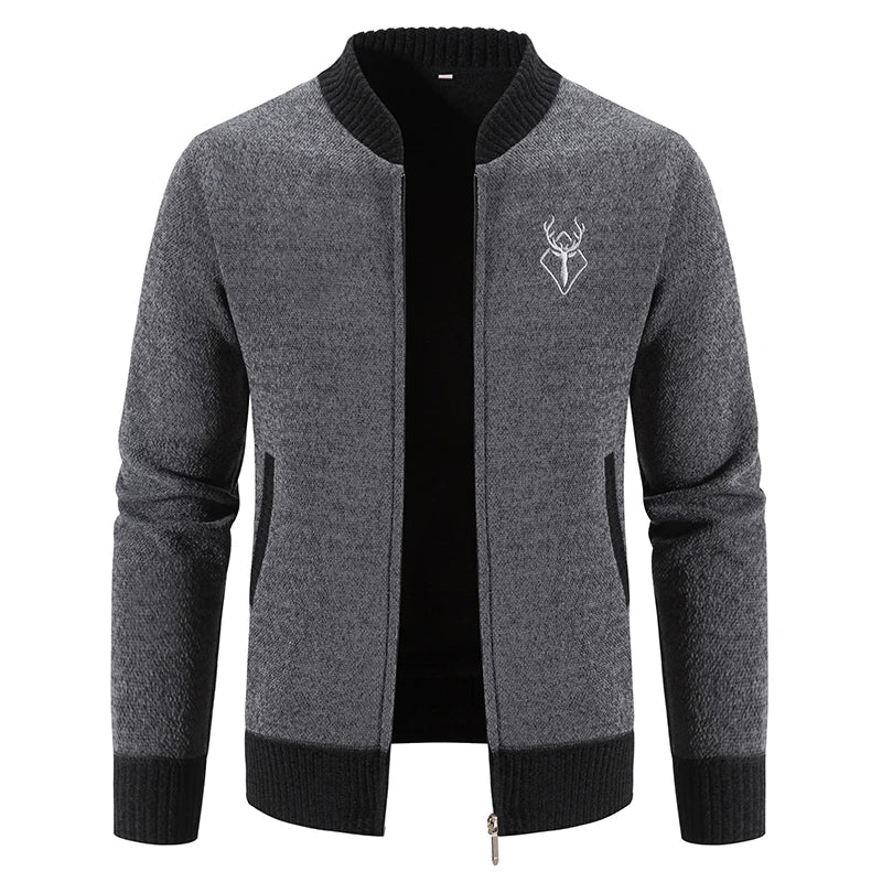 LAURENT MONACO | GILET EN MAILLE À MOTIF DE CERF POUR HOMMES