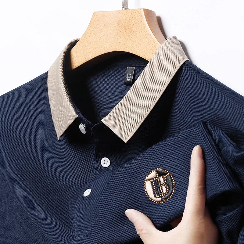 LAURENT MONACO | POLO CLASSIQUE À COL CONTRASTÉ POUR HOMMES