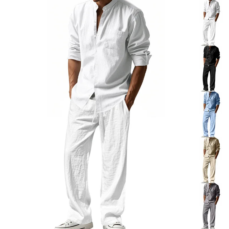 LAURENT MONACO | ENSEMBLE EN LIN CLASSIQUE POUR HOMMES