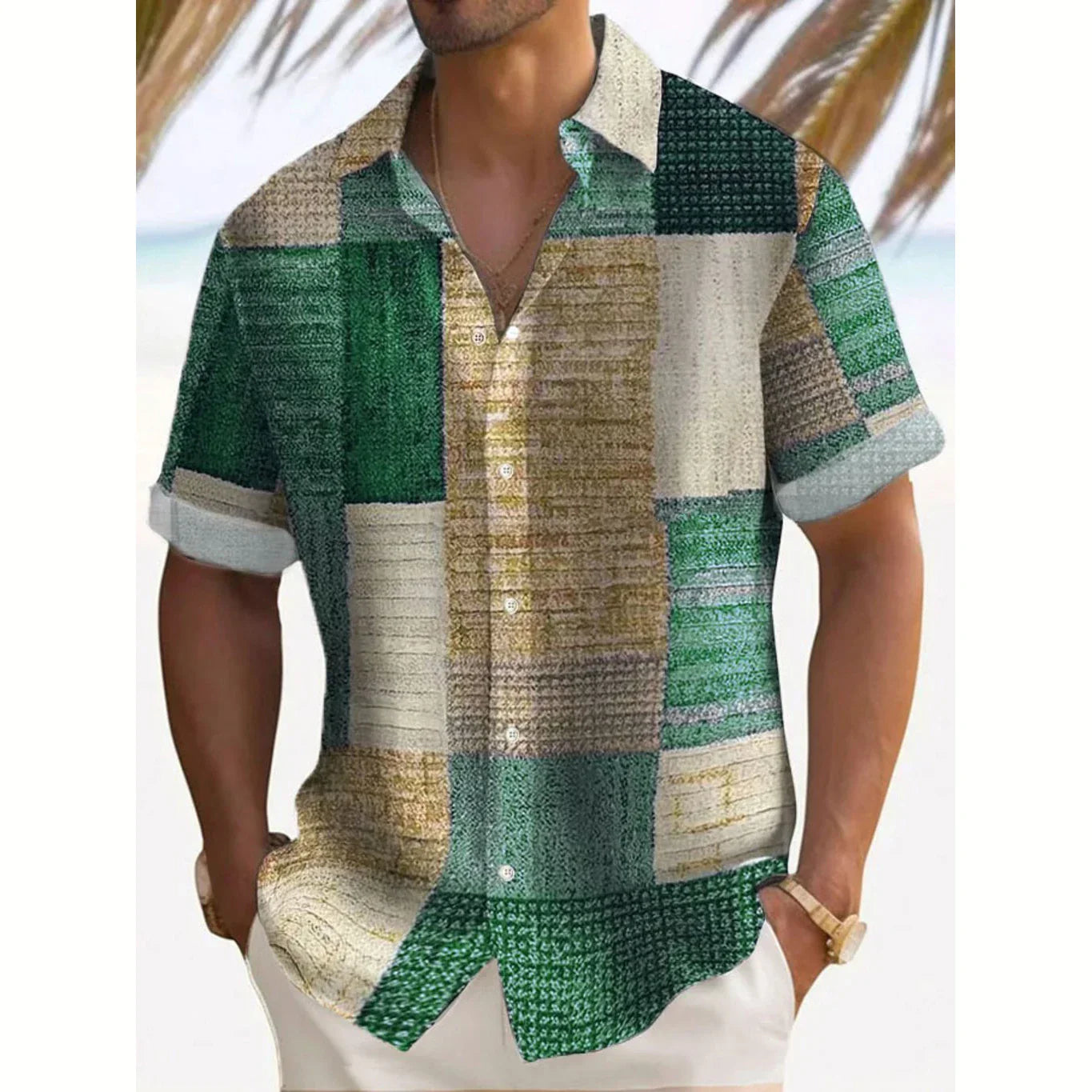 LAURENT MONACO | CHEMISE PATCHWORK D’ÉTÉ POUR HOMME