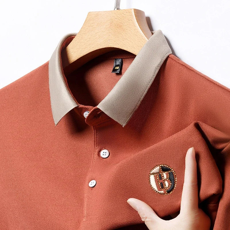 LAURENT MONACO | POLO CLASSIQUE À COL CONTRASTÉ POUR HOMMES