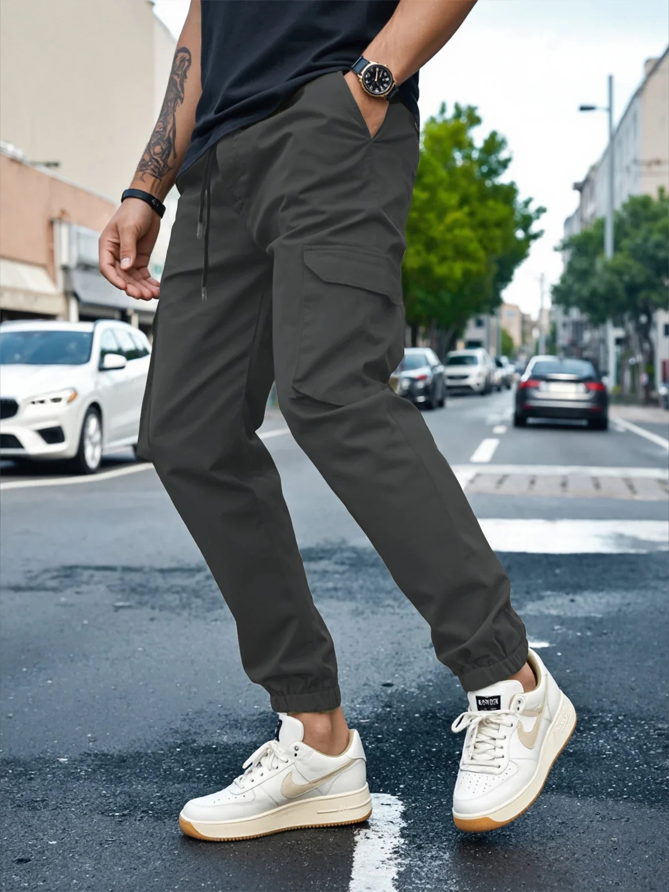 LAURENT MONACO | PANTALONS CARGO SLIM POUR HOMMES