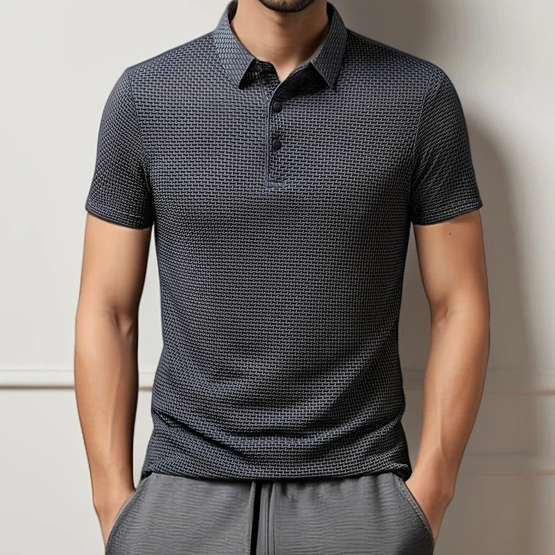 LAURENT MONACO | POLO TRICOTÉ À MANCHES COURTES POUR HOMMES