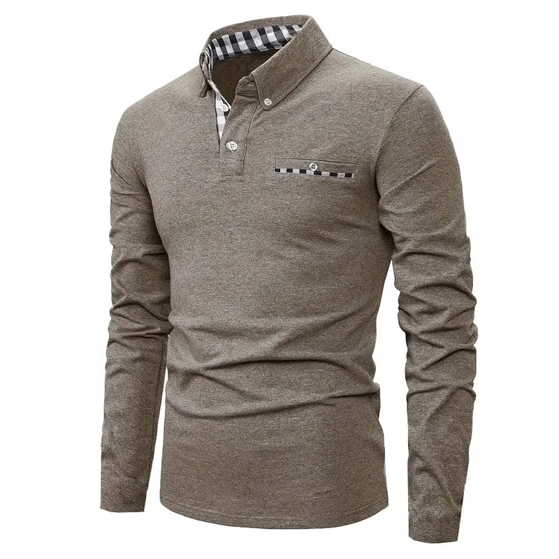 LAURENT MONACO | POLO LONG À MOTIF GÉOMÉTRIQUE POUR HOMMES
