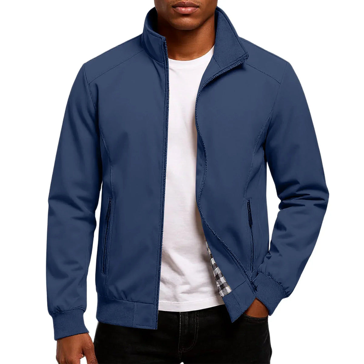 LAURENT MONACO | VESTE MODERNE À FERMETURE ÉCLAIR POUR HOMMES