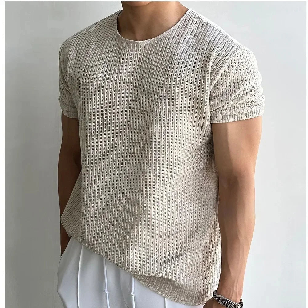 LAURENT MONACO | T-SHIRT EN TRICOT POUR HOMMES
