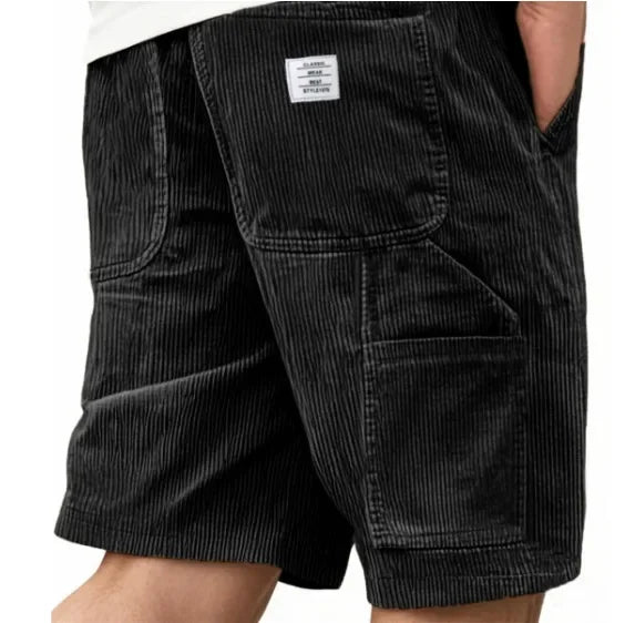 LAURENT MONACO | SHORTS CARGO EN VELOURS CÔTELÉ POUR HOMMES