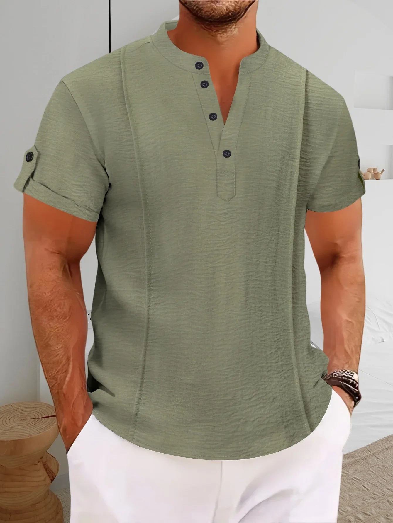 LAURENT MONACO | CHEMISE DE VACANCES CLASSIQUE POUR HOMMES