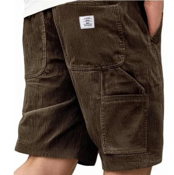 LAURENT MONACO | SHORTS CARGO EN VELOURS CÔTELÉ POUR HOMMES