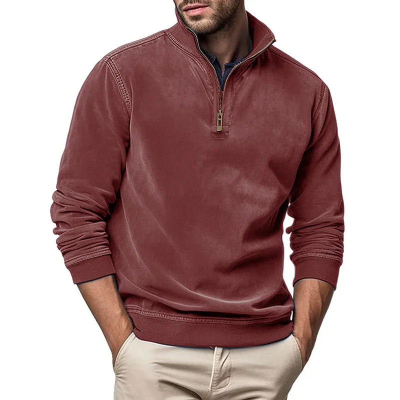 LAURENT MONACO | PULL EN MAILLE À DEMI-FERMETURE ÉCLAIR POUR HOMMES