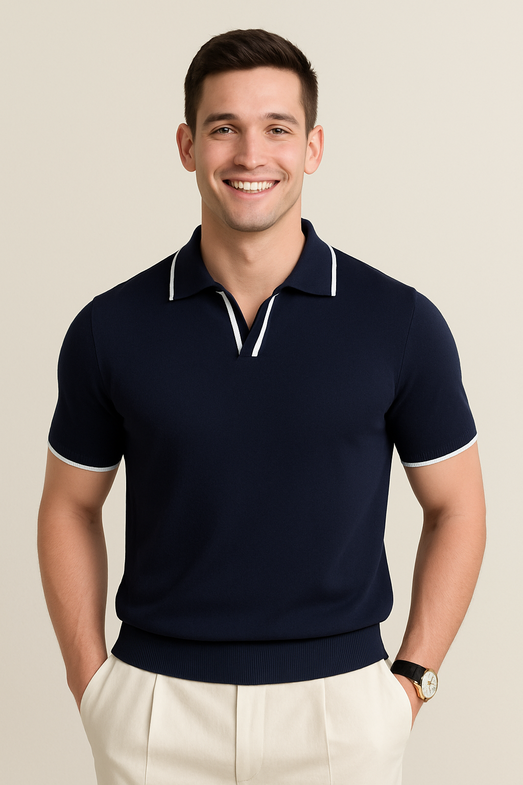 LAURENT MONACO | POLO EN MAILLE POUR HOMMES