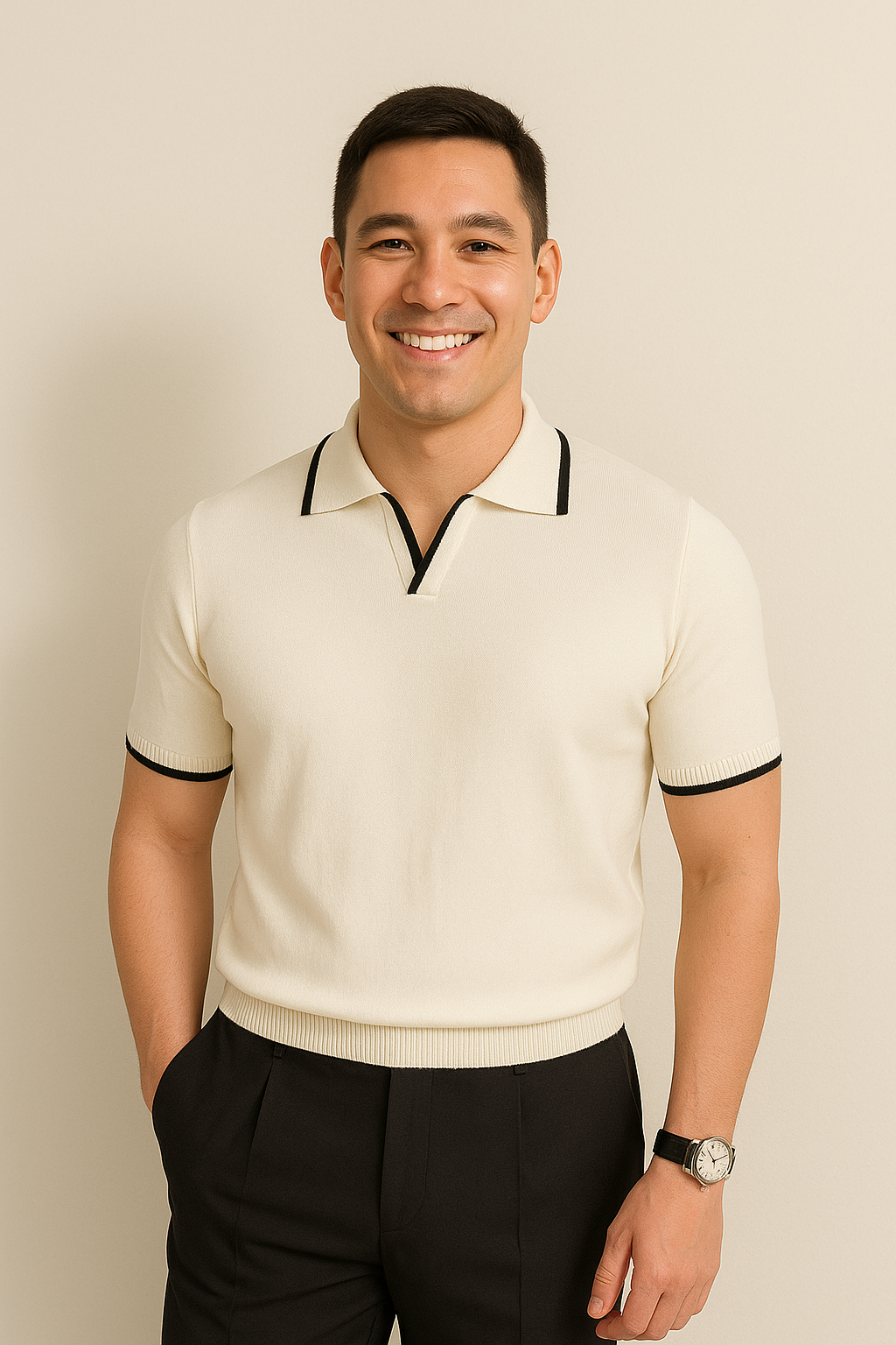 LAURENT MONACO | POLO EN MAILLE POUR HOMMES