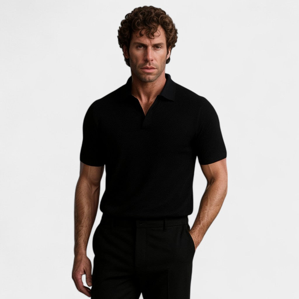 LAURENT MONACO | POLO À COL OUVERT POUR HOMMES