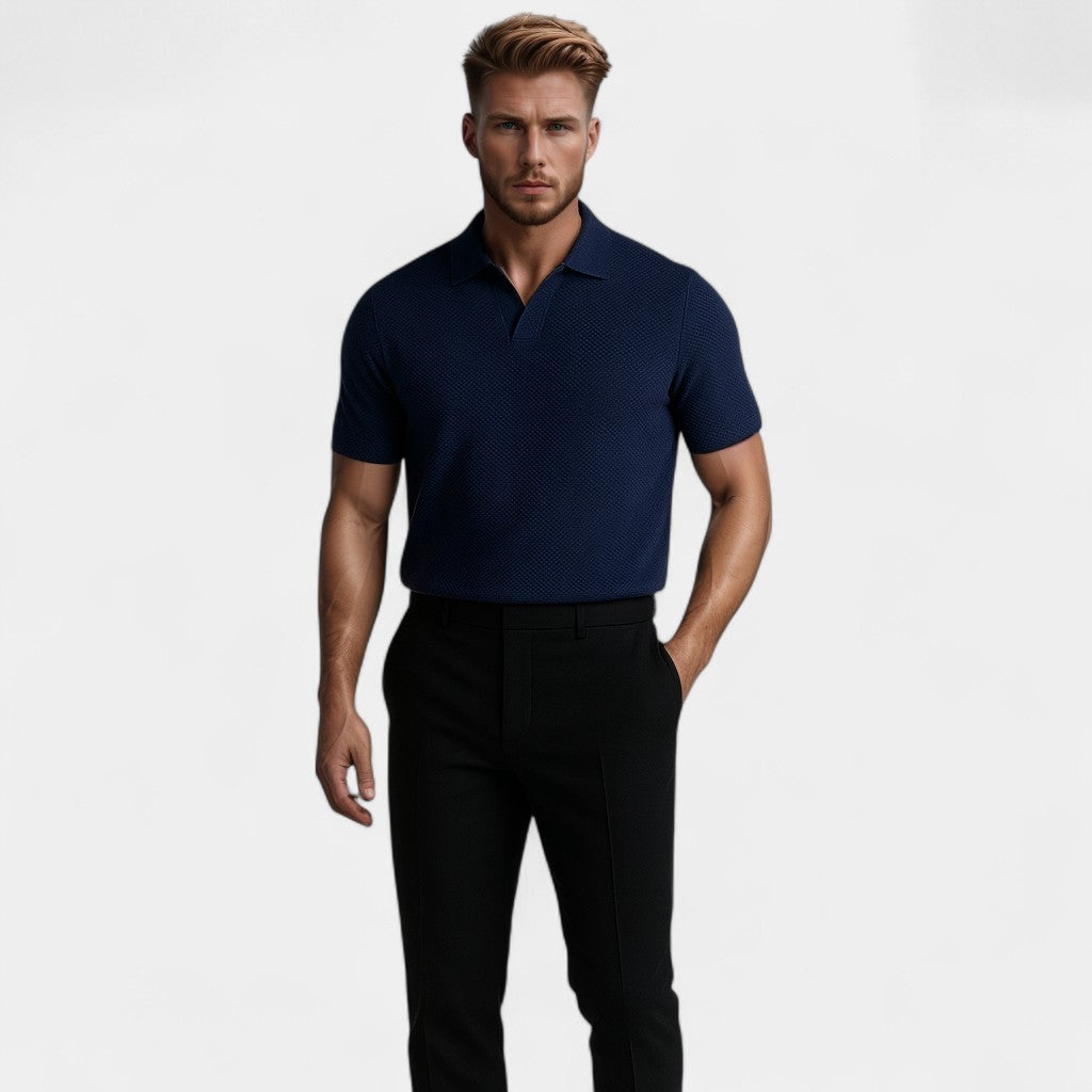 LAURENT MONACO | POLO À COL OUVERT POUR HOMMES