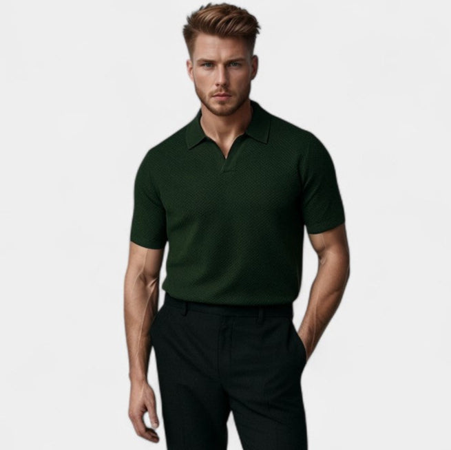LAURENT MONACO | POLO À COL OUVERT POUR HOMMES