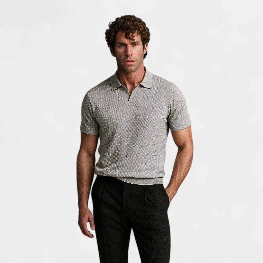 LAURENT MONACO | POLO À COL OUVERT POUR HOMMES