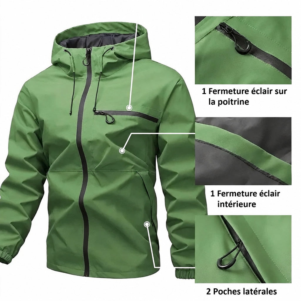LAURENT MONACO | VESTE D'EXTÉRIEUR RÉSISTANTE À L'EAU POUR HOMMES