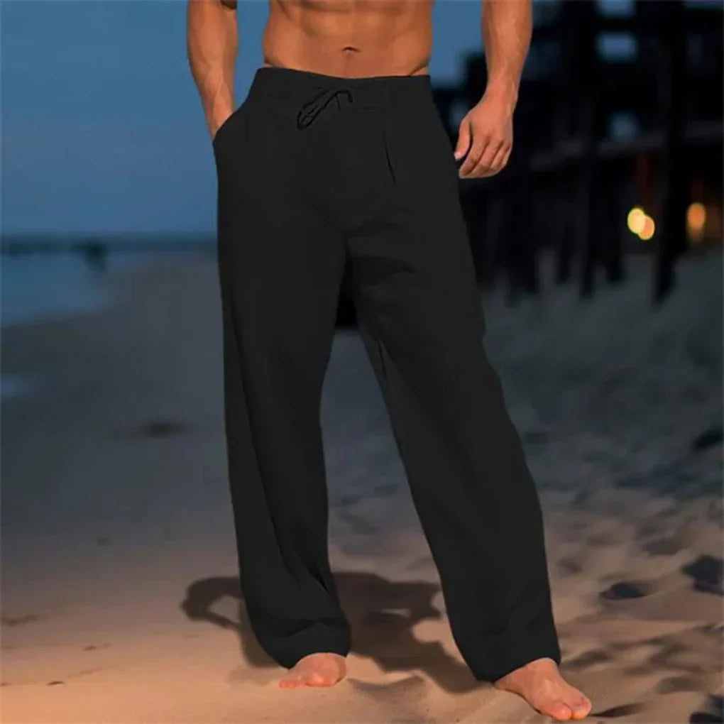 LAURENT MONACO | PANTALONS CLASSIQUES EN LIN POUR HOMMES