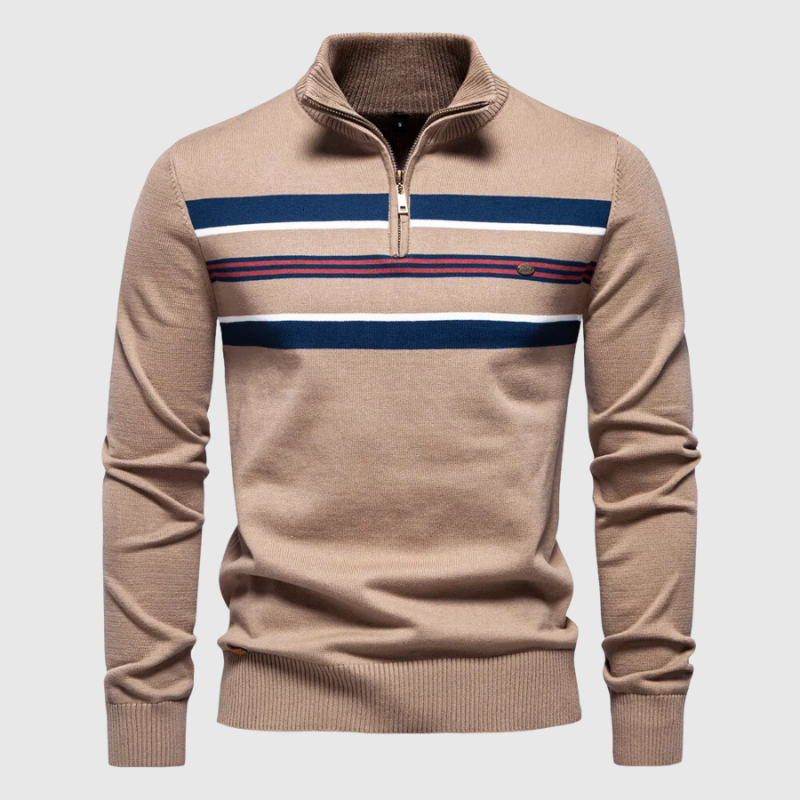 LAURENT MONACO | PULL RAYÉ EN COTON DOUX