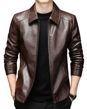 LAURENT MONACO | VESTE EN CUIR DÉCONTRACTÉE POUR HOMME