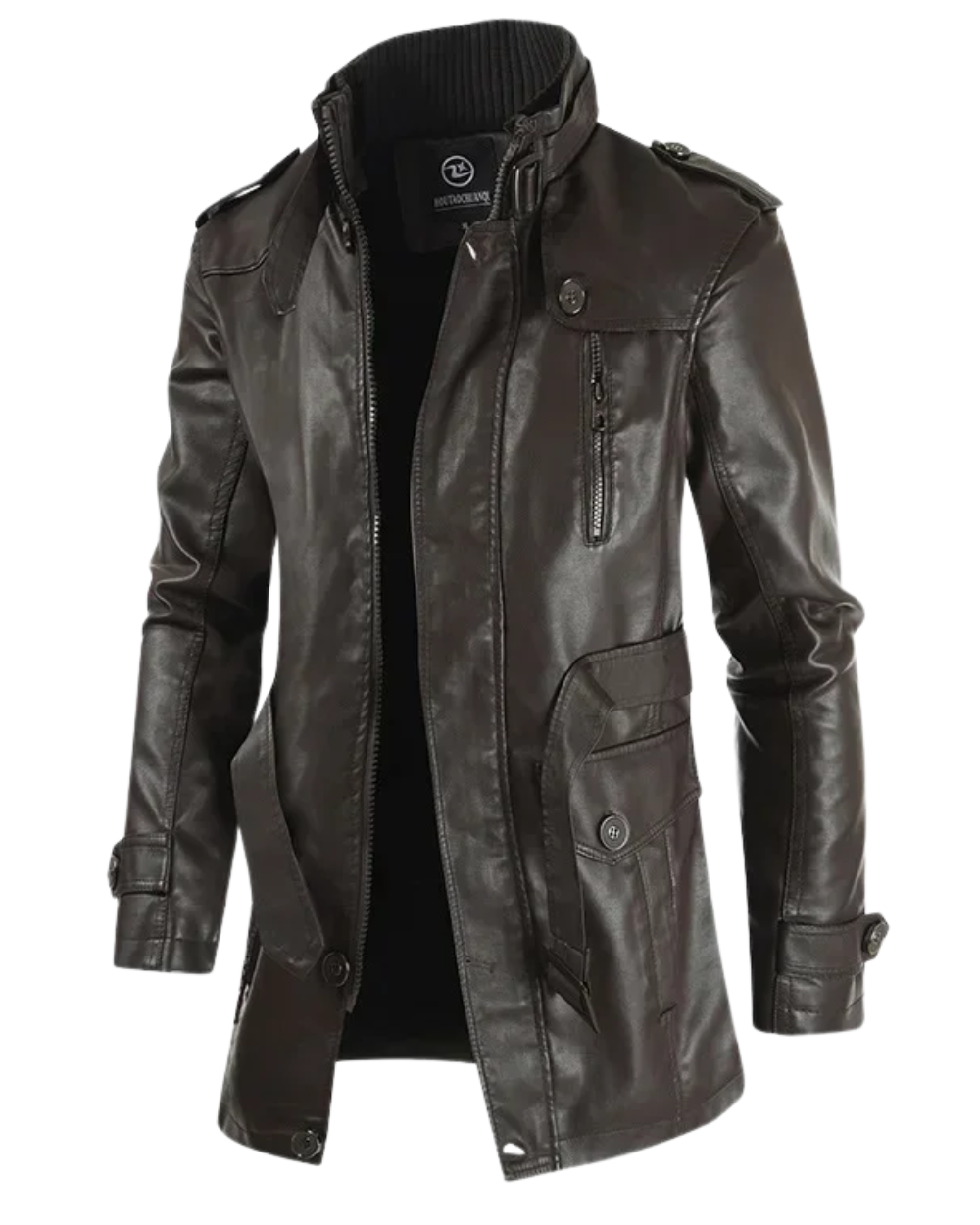 LAURENT MONACO | VESTE DE BIKER EN CUIR LONGUE ÉLÉGANTE