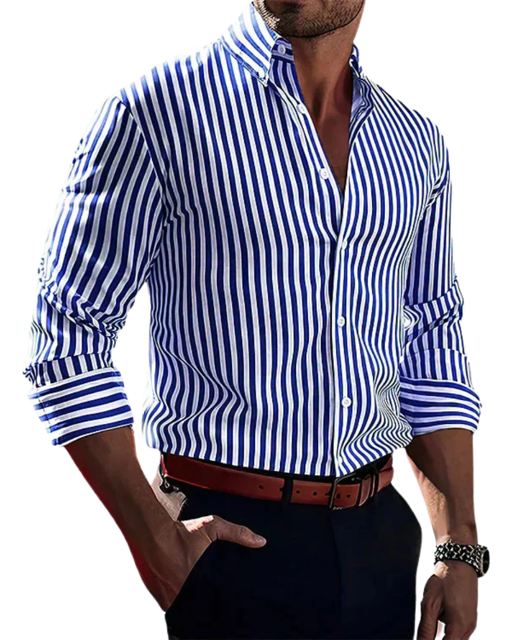 LAURENT MONACO | CHEMISE À RAYURES POUR HOMMES