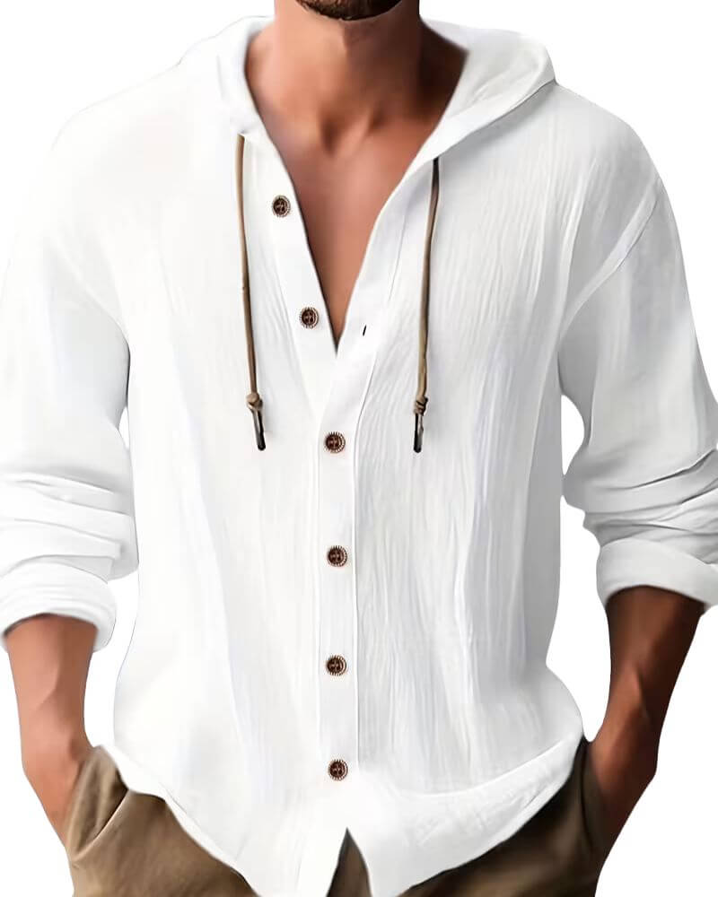 LAURENT MONACO | T-SHIRT À MANCHES LONGUES ET À CAPUCHE POUR HOMMES