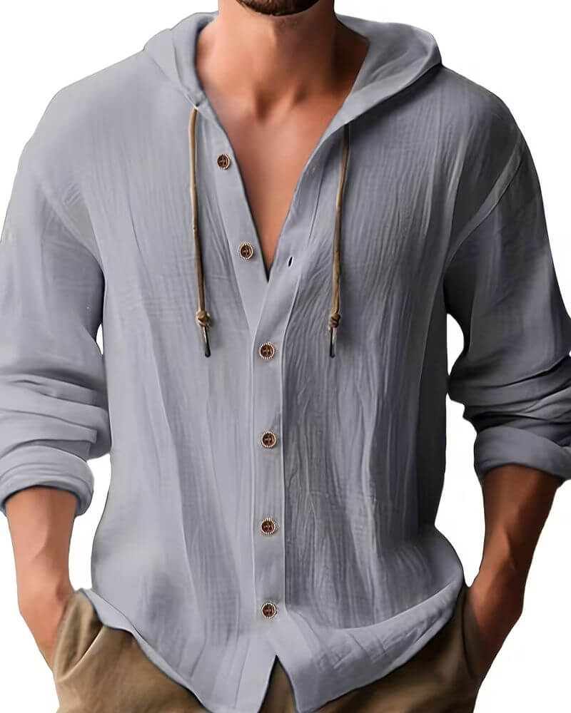 LAURENT MONACO | T-SHIRT À MANCHES LONGUES ET À CAPUCHE POUR HOMMES