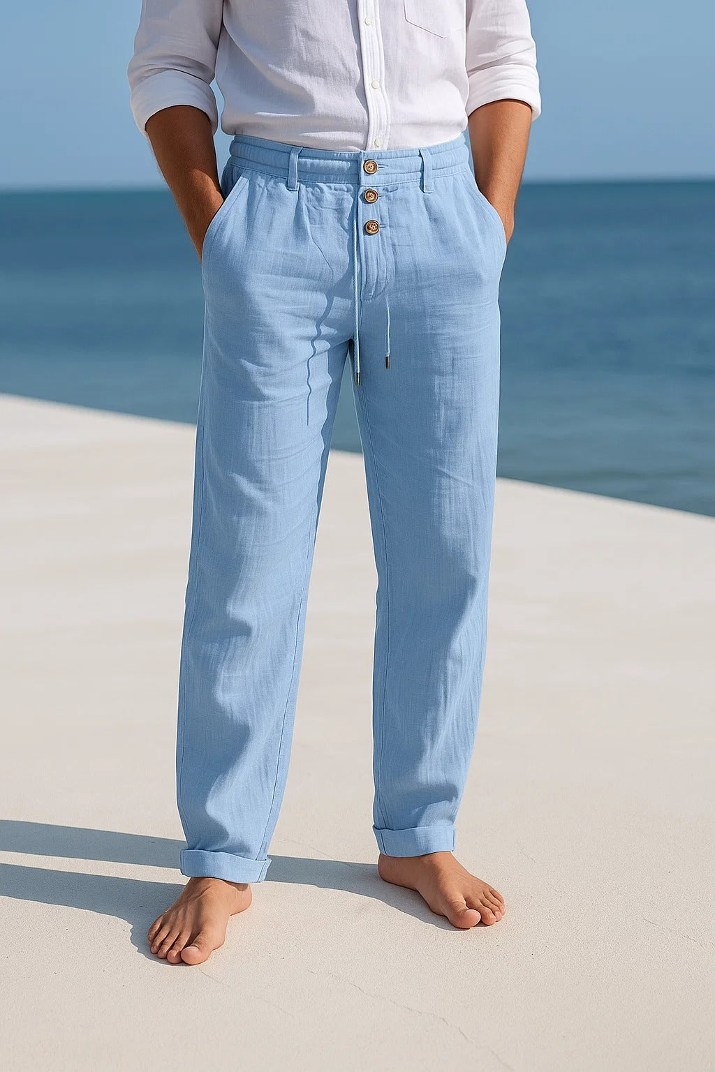 LAURENT MONACO | PANTALON D’ÉTÉ EN LIN POUR HOMME