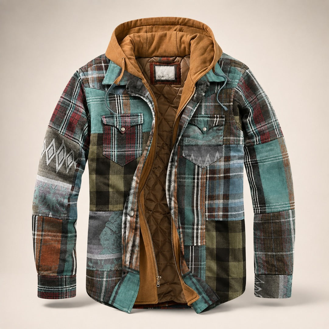 LAURENT MONACO | VESTE À CARREAUX EN PATCHWORK POUR HOMMES