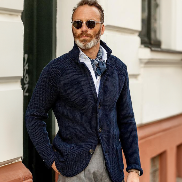 LAURENT MONACO | CARDIGAN EN MAILLE INTEMPORELLE