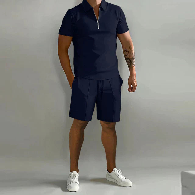 LAURENT MONACO | ENSEMBLE POLO À FERMETURE ÉCLAIR POUR HOMMES