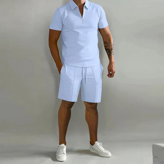 LAURENT MONACO | ENSEMBLE POLO À FERMETURE ÉCLAIR POUR HOMMES