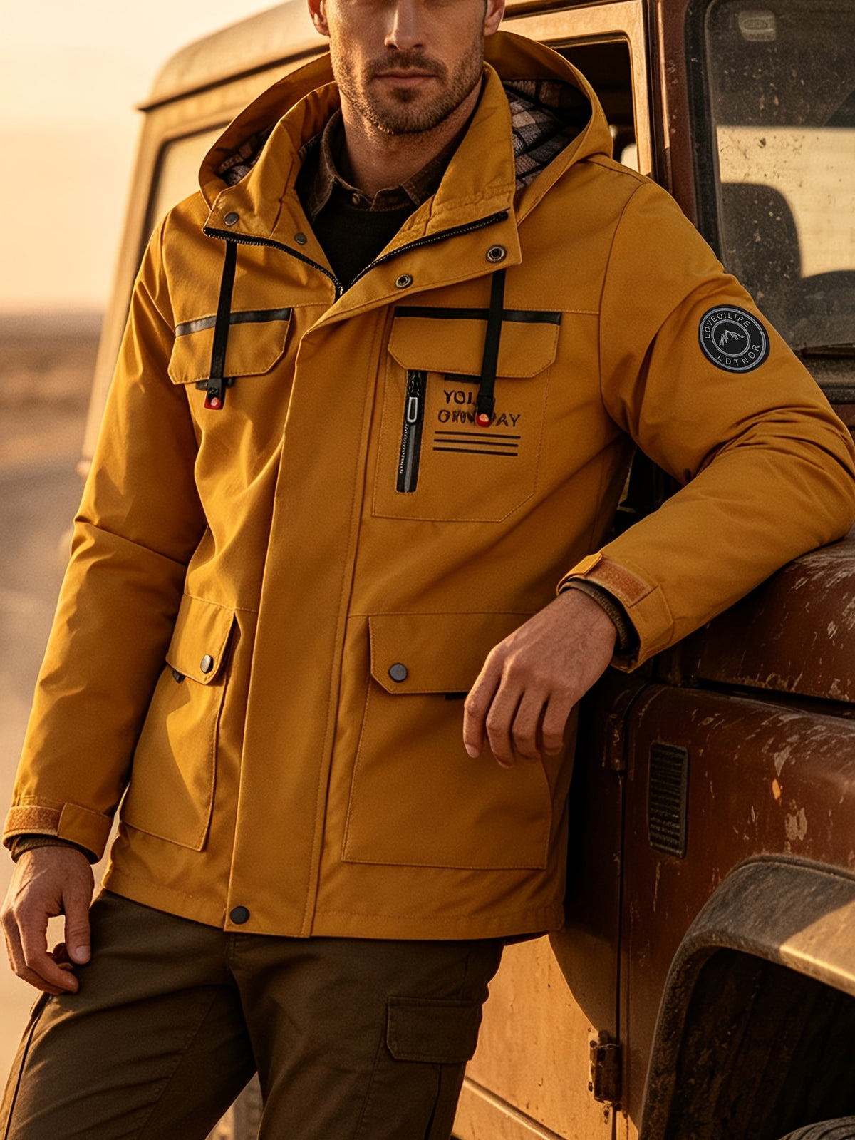 LAURENT MONACO | VESTE À CAPUCHE ET FERMETURE ÉCLAIR POUR HOMMES