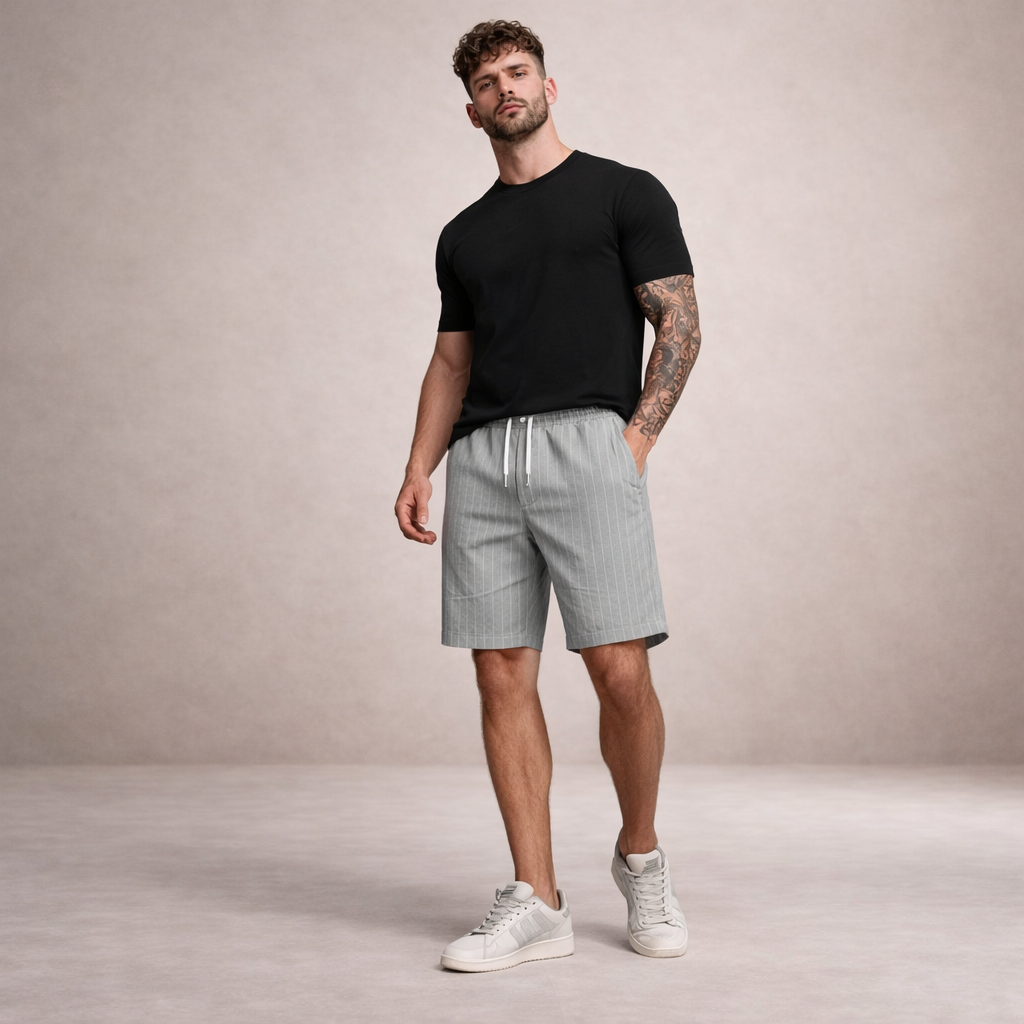 LAURENT MONACO | SHORTS D'ÉTÉ EN LIN POUR HOMMES