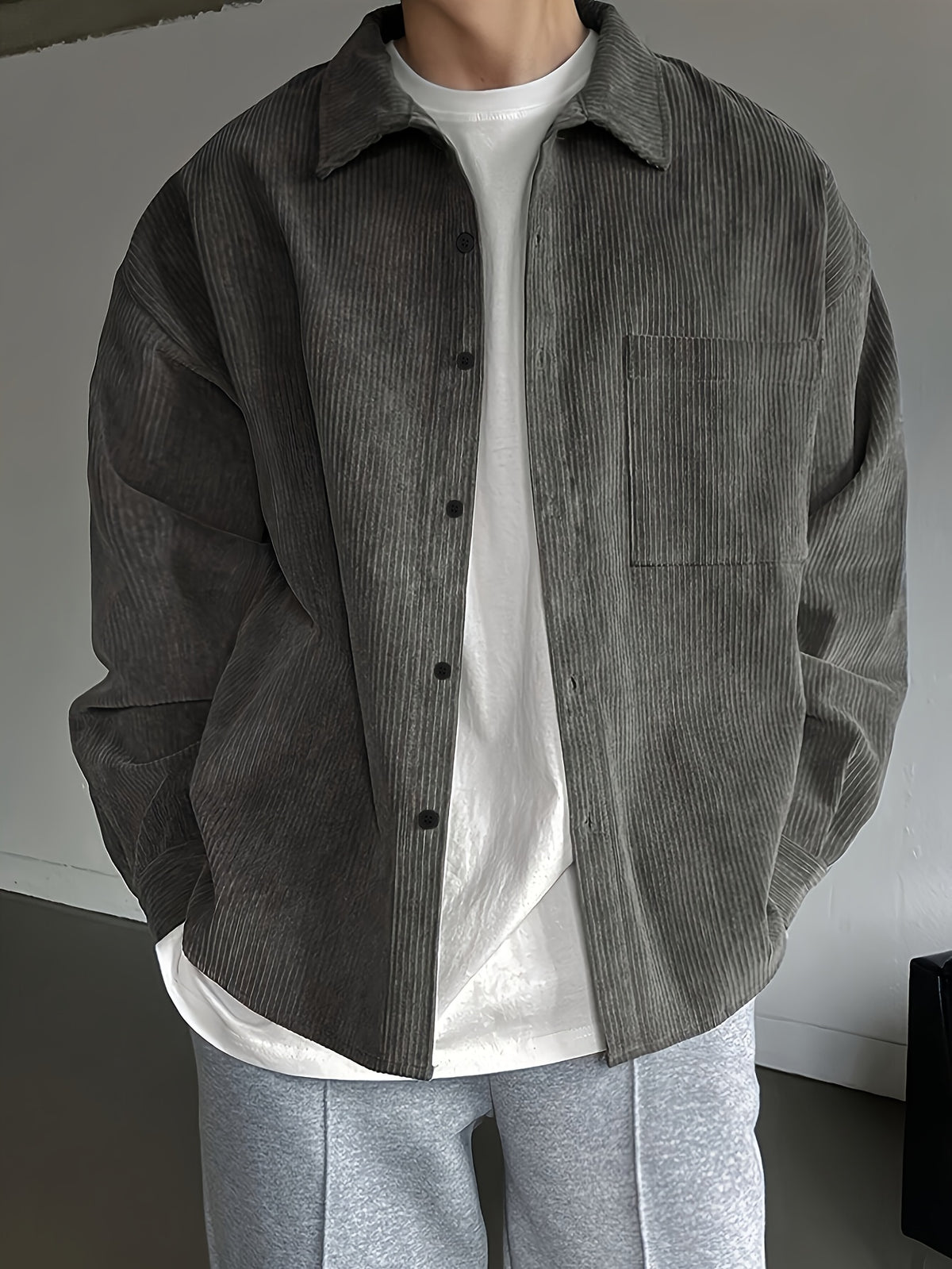 LAURENT MONACO | CHEMISE À COL RELAXÉ POUR HOMMES