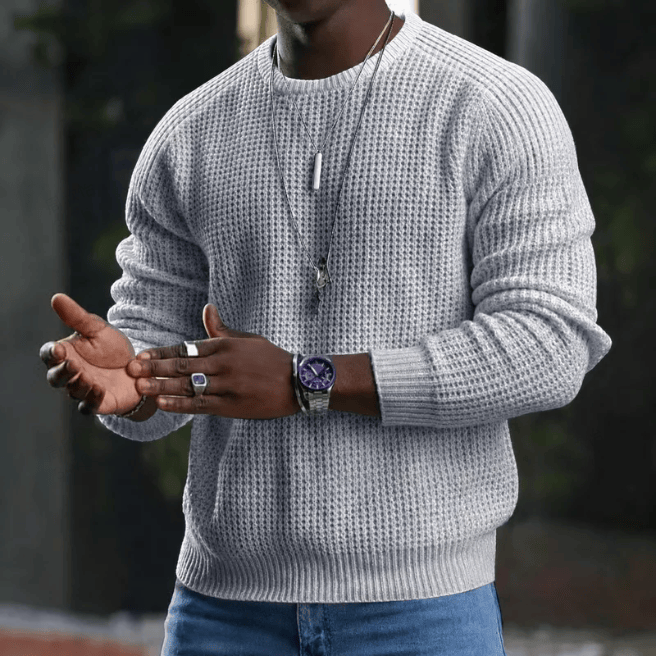 LAURENT MONACO | PULL EN MAILLE GAUFRÉE POUR HOMMES