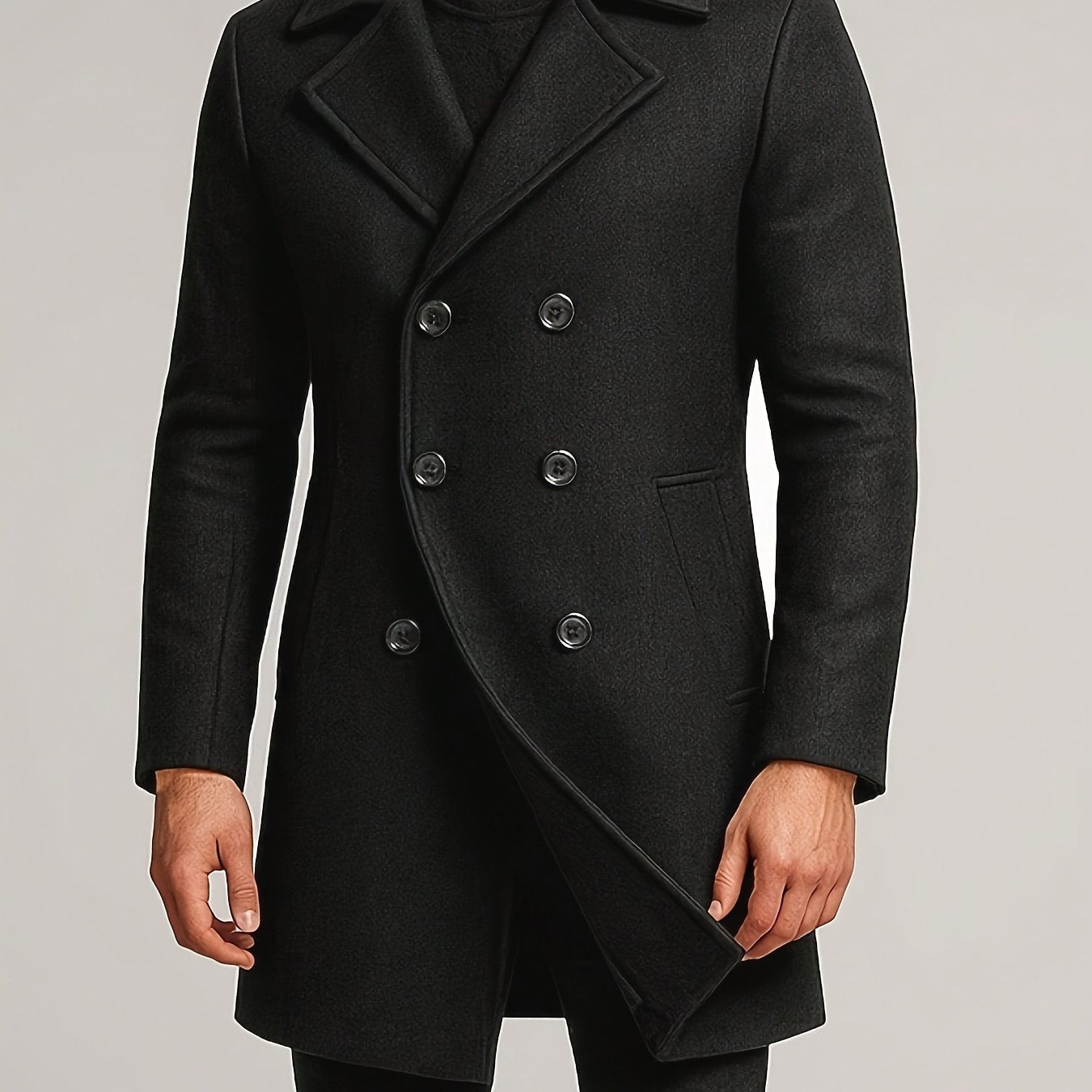 LAURENT MONACO | MANTEAU MIDI À REVERS POUR HOMMES