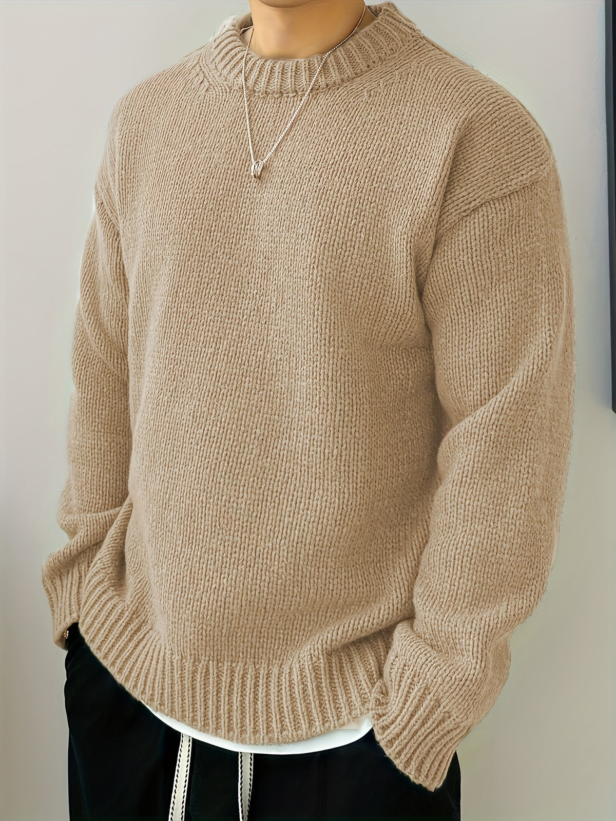 LAURENT MONACO | PULL EN MAILLE À COL ROND POUR HOMMES