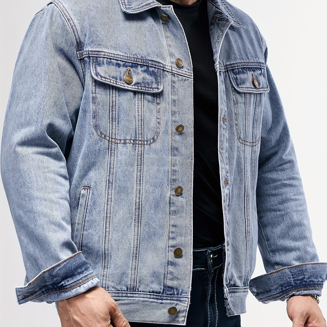 LAURENT MONACO | VESTE DE TRAVAIL EN DENIM POUR HOMMES