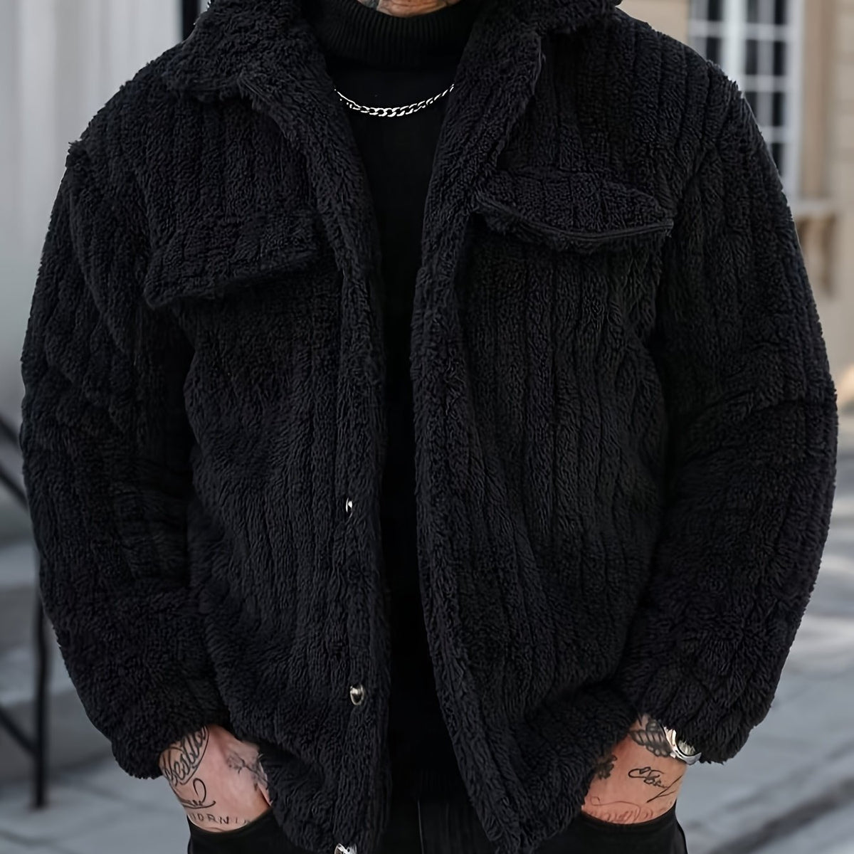 LAURENT MONACO | VESTE EN MAILLE À RAYURES POUR HOMMES
