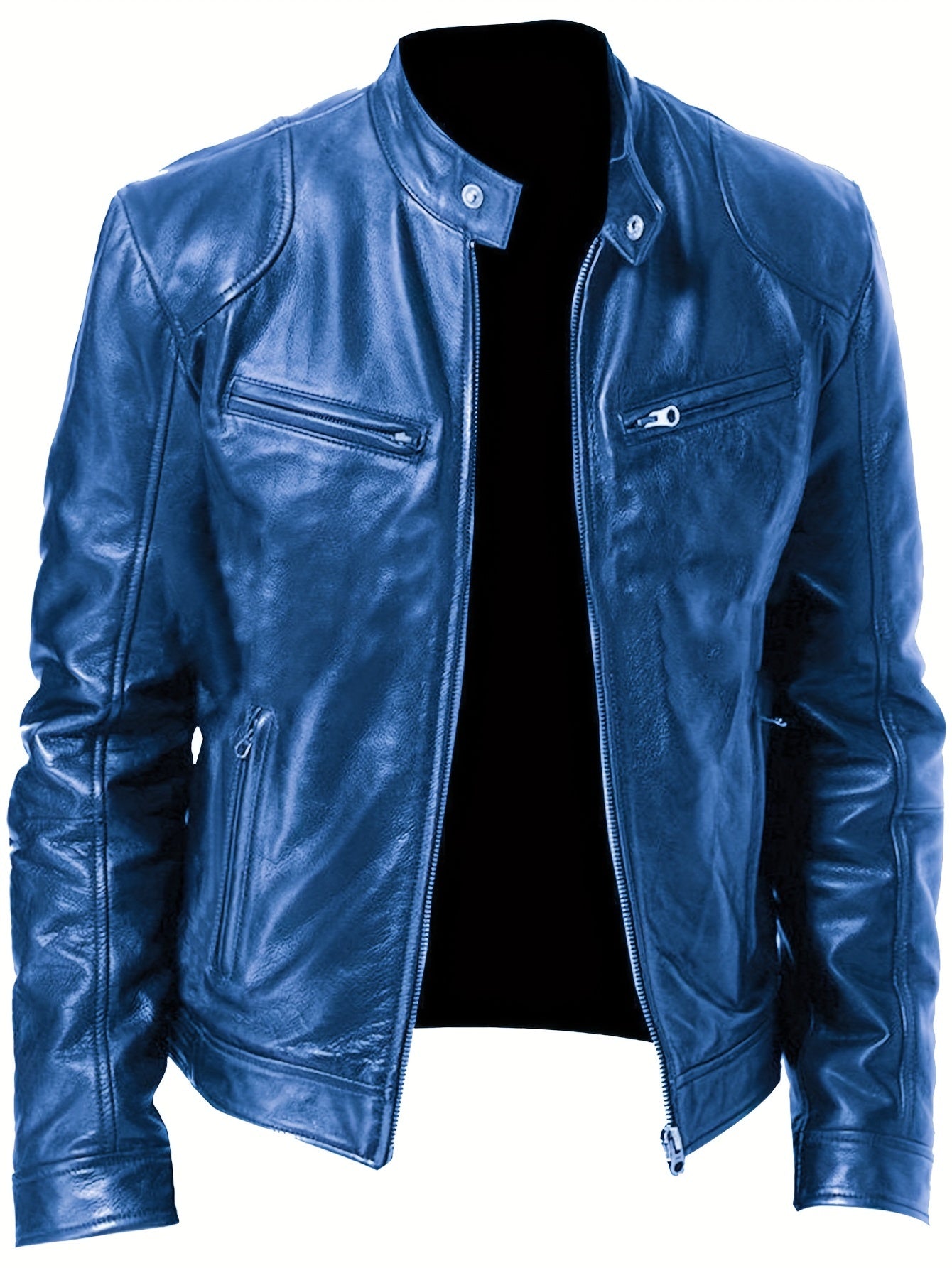 LAURENT MONACO | VESTE MOTARD À FERMETURE ÉCLAIR POUR HOMMES