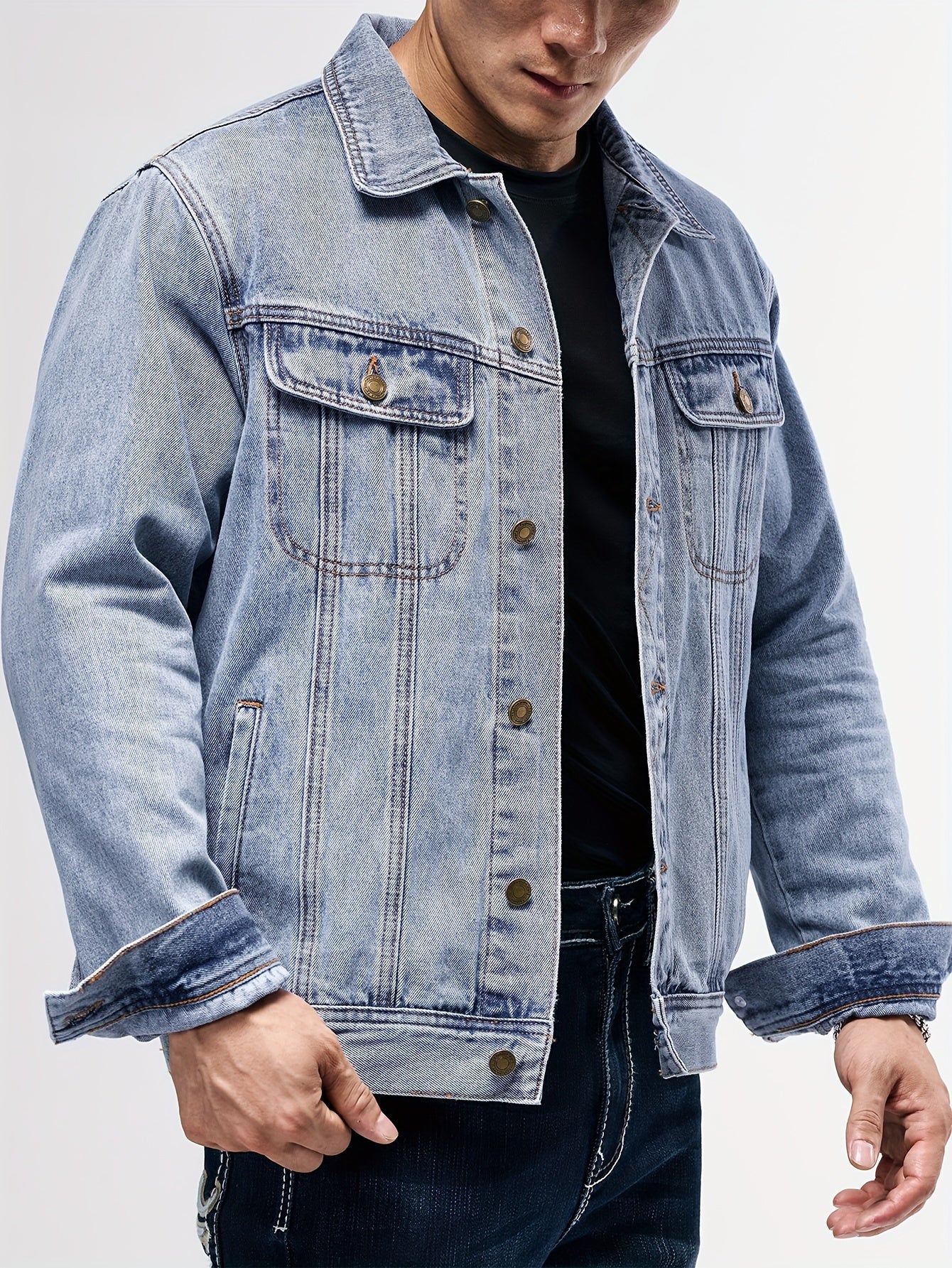 LAURENT MONACO | VESTE DE TRAVAIL EN DENIM POUR HOMMES