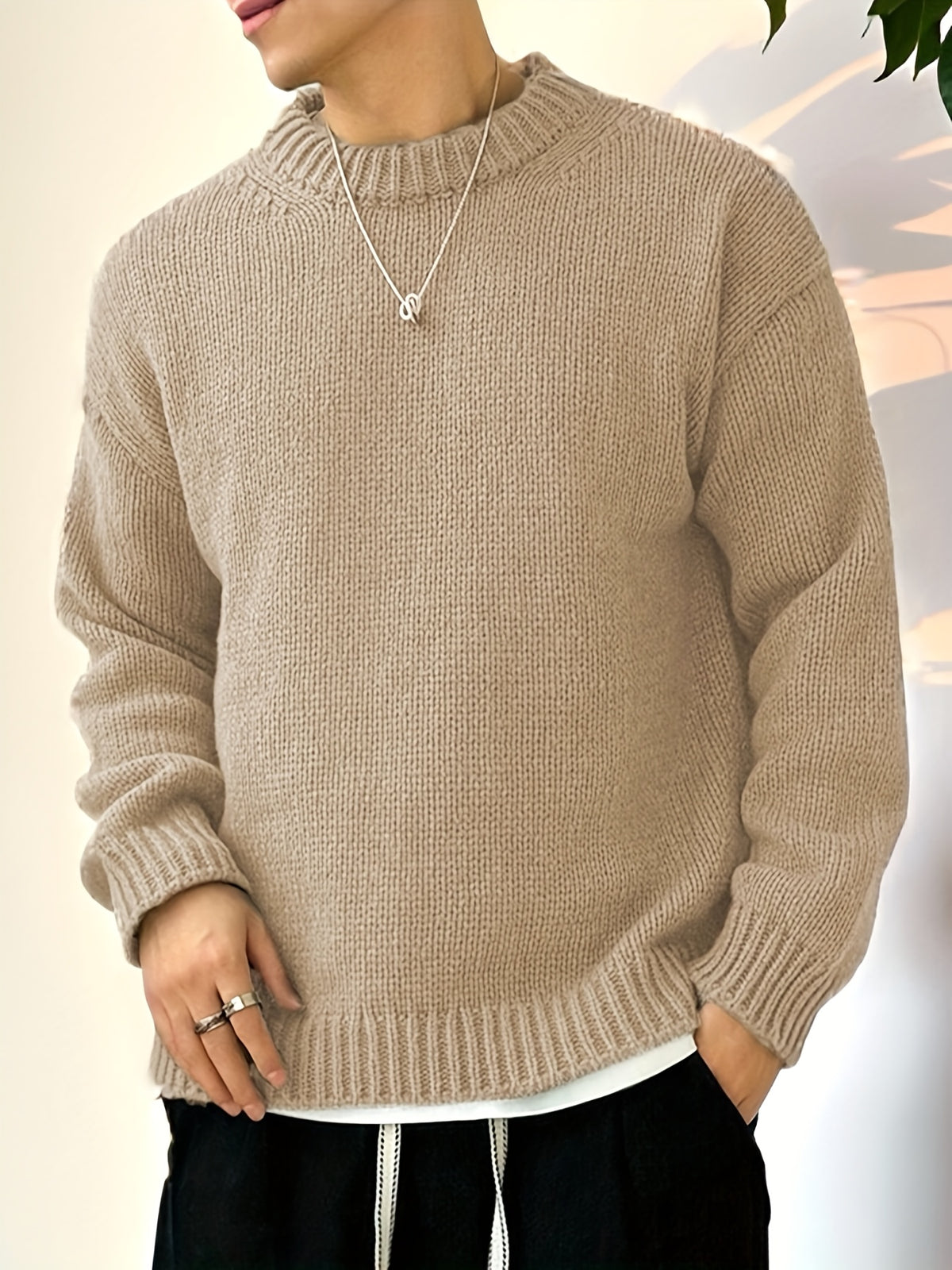 LAURENT MONACO | PULL EN MAILLE À COL ROND POUR HOMMES