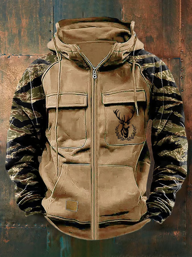 LAURENT MONACO | SWEAT À CAPUCHE ZIPPÉ MULTI-POCHES CLEAN POUR HOMME