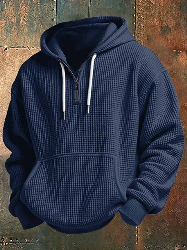 LAURENT MONACO | SWEAT À CAPUCHE EN MAILLE GAUFFRÉE POUR HOMMES